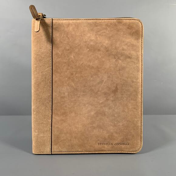 BRUNELLO CUCINELLI Taupe Leather iPad Case Leather Goods - Picture 1 of 7